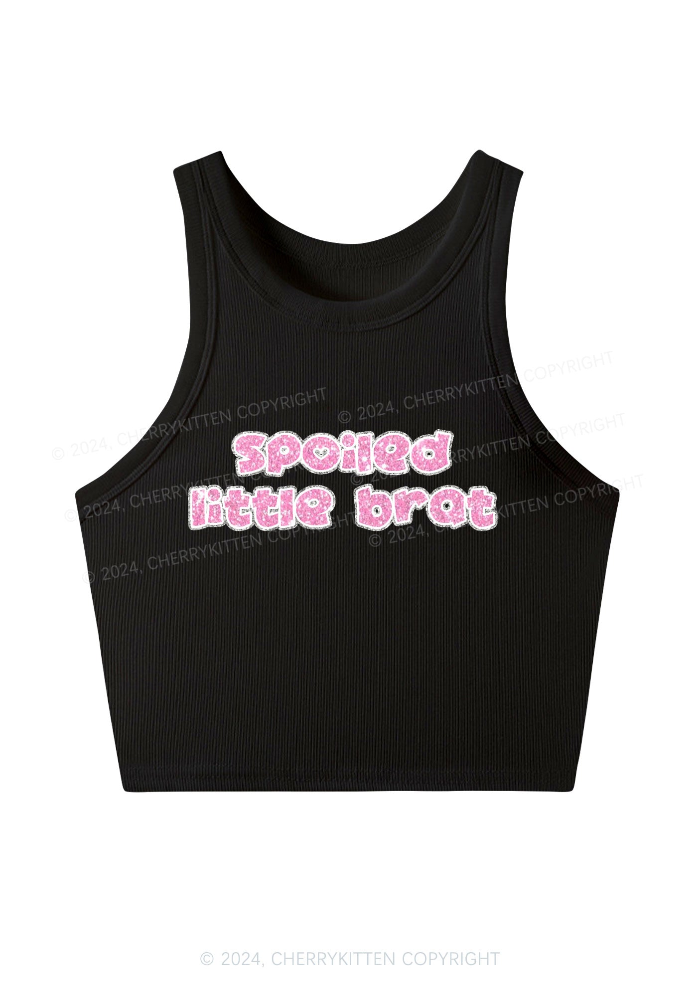 Spoiled Little Brat Y2K Crop Tank Top Cherrykitten