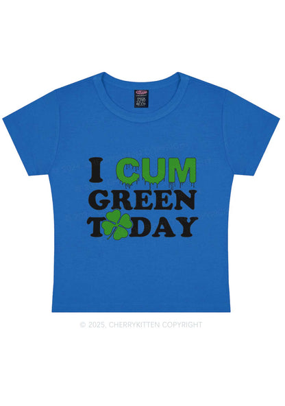 I Cxm Green Today St Patricks Y2K Baby Tee Cherrykitten