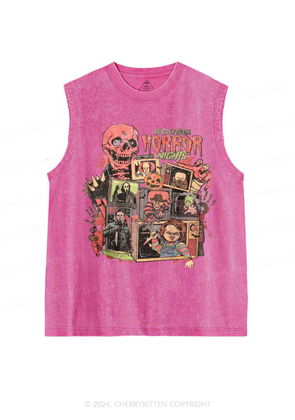 Halloween Horror Movies Characters Y2K Washed Tank Cherrykitten