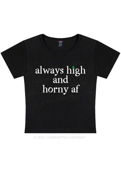 Always High Y2K Baby Tee Cherrykitten