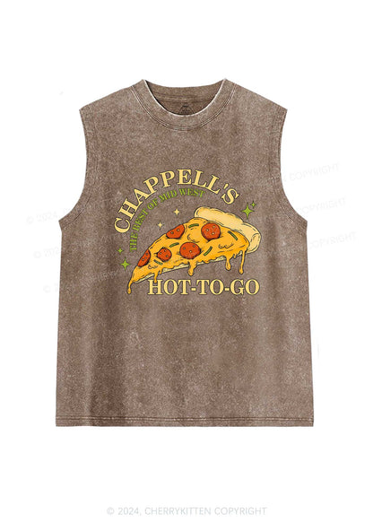 Hot To Go Pizza Y2K Washed Tank Cherrykitten