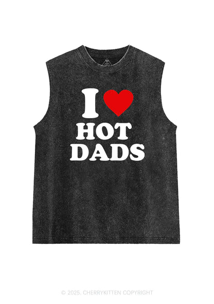 I Love Hot Dads Y2K Washed Tank Cherrykitten