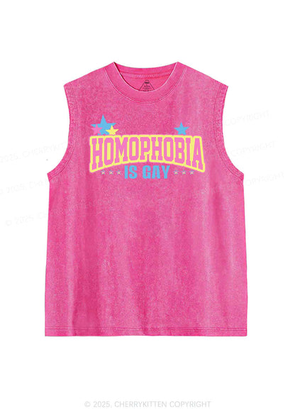 Homophobia Is Gay Y2K Washed Tank Cherrykitten