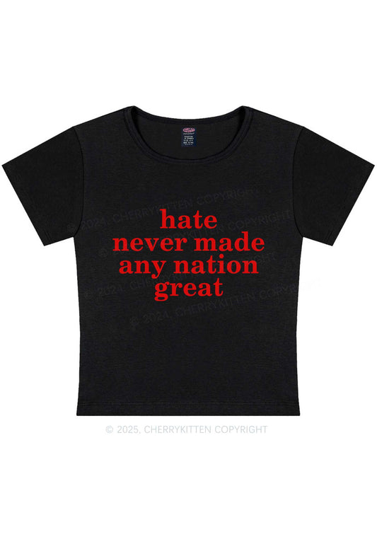 Hate Never Made Nation Great Y2K Baby Tee Cherrykitten