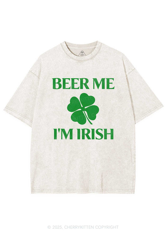 Beer Irish St Patricks Y2K Washed Tee Cherrykitten