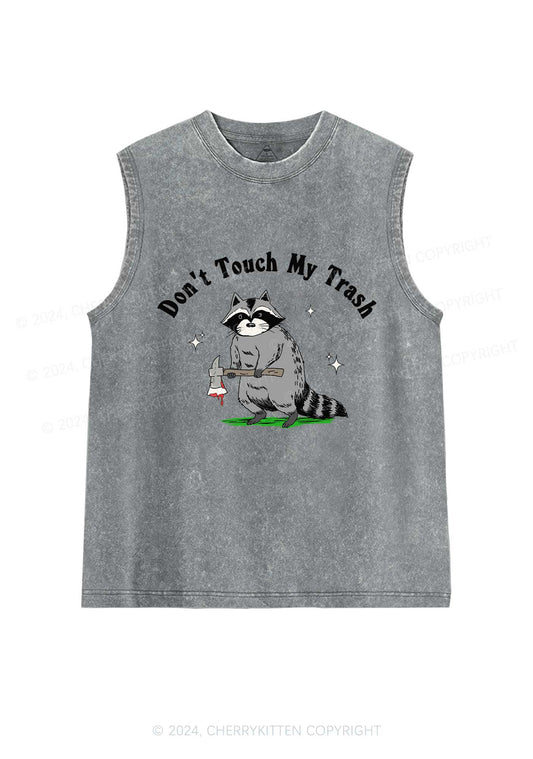 Dont Touch My Trash Y2K Washed Tank Cherrykitten