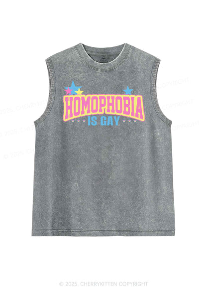 Homophobia Is Gay Y2K Washed Tank Cherrykitten