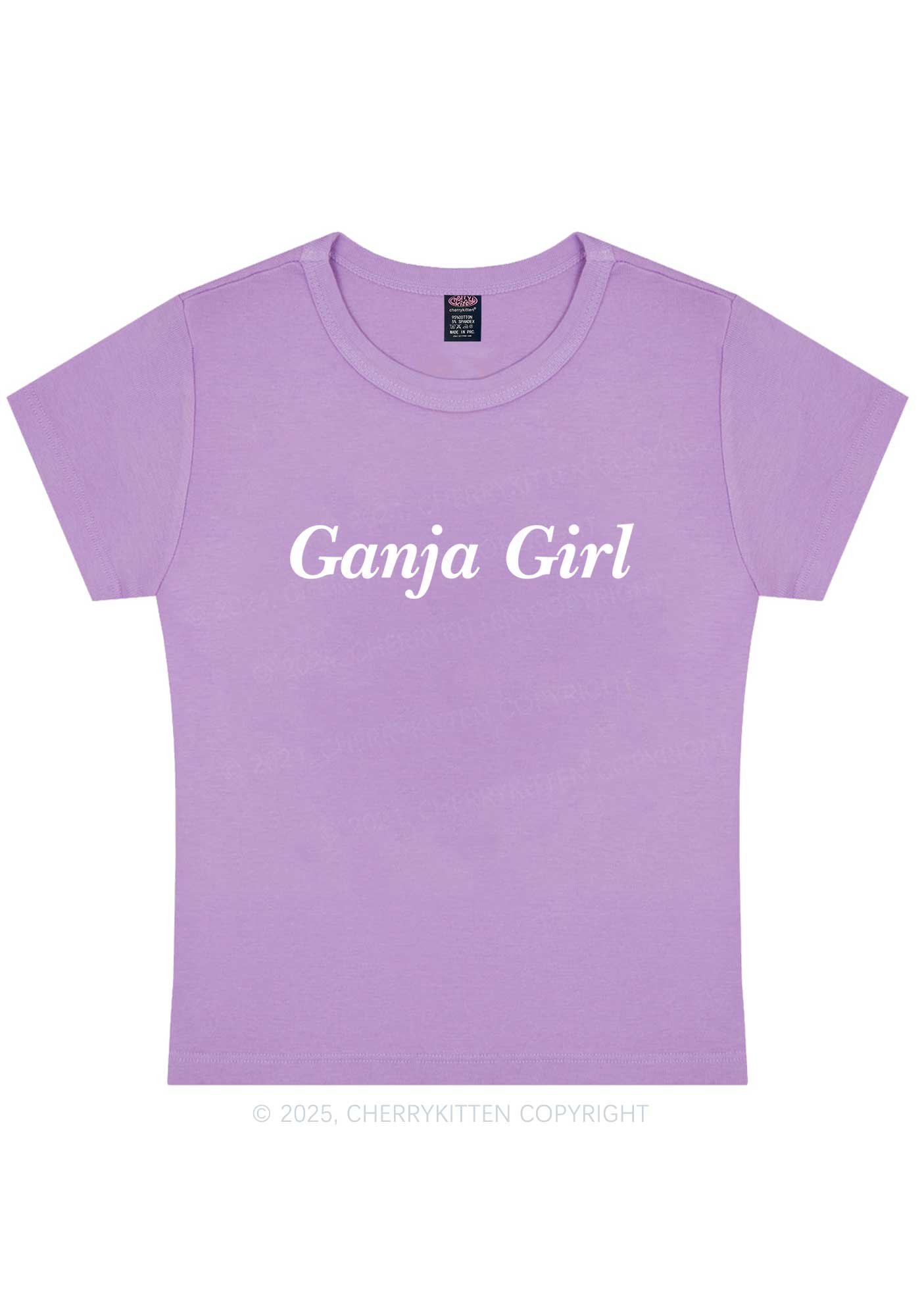 Ganja Girl Y2K Baby Tee Cherrykitten