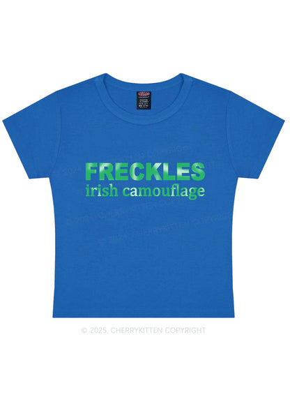 Freckles Irish Camouflage St Patricks Y2K Baby Tee Cherrykitten