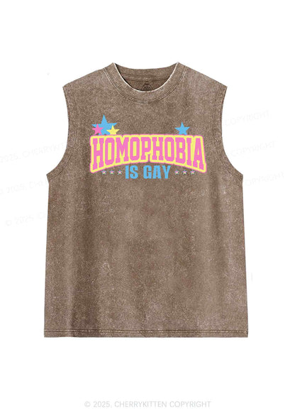 Homophobia Is Gay Y2K Washed Tank Cherrykitten