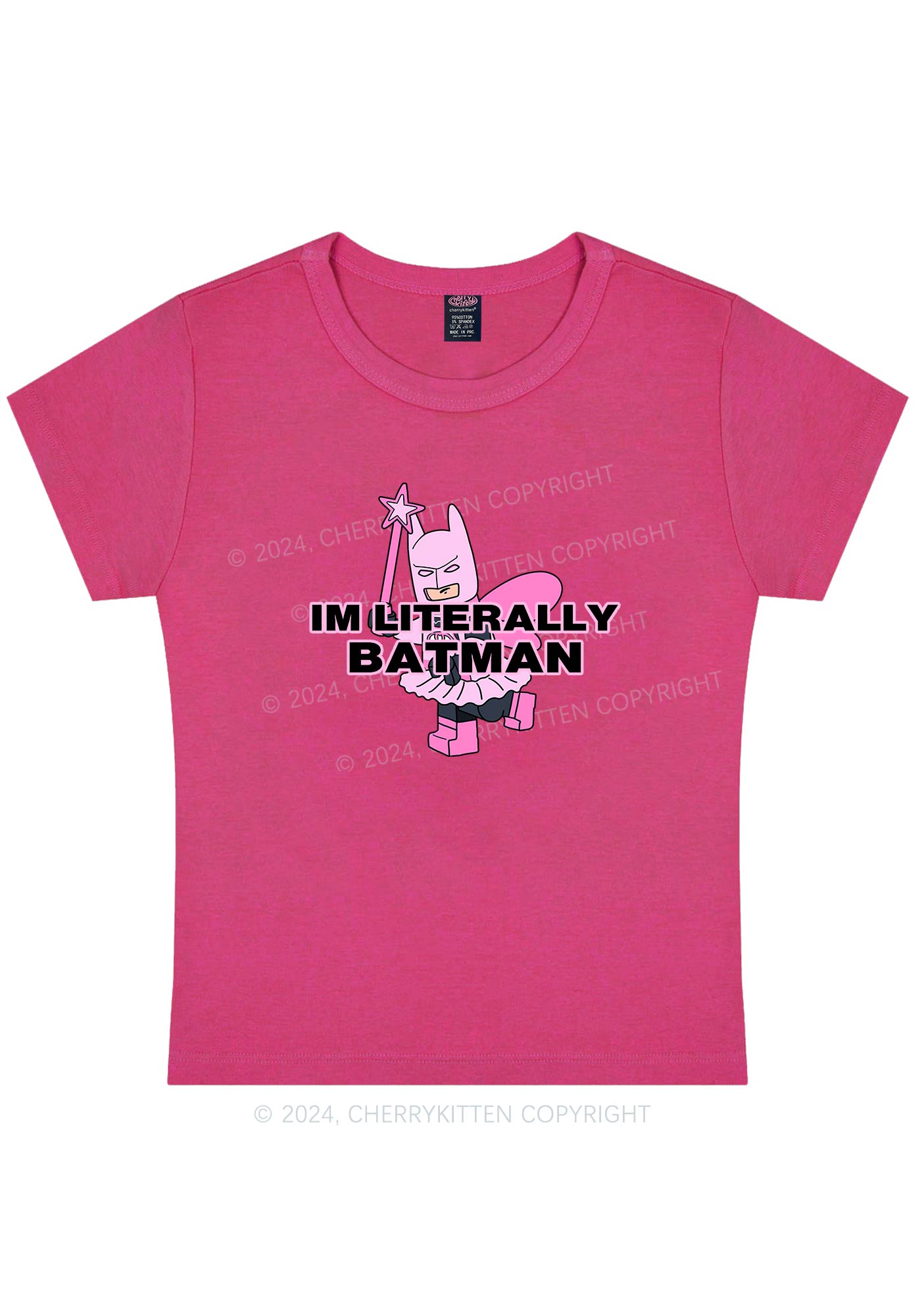 I Am A Batman Y2K Baby Tee Cherrykitten