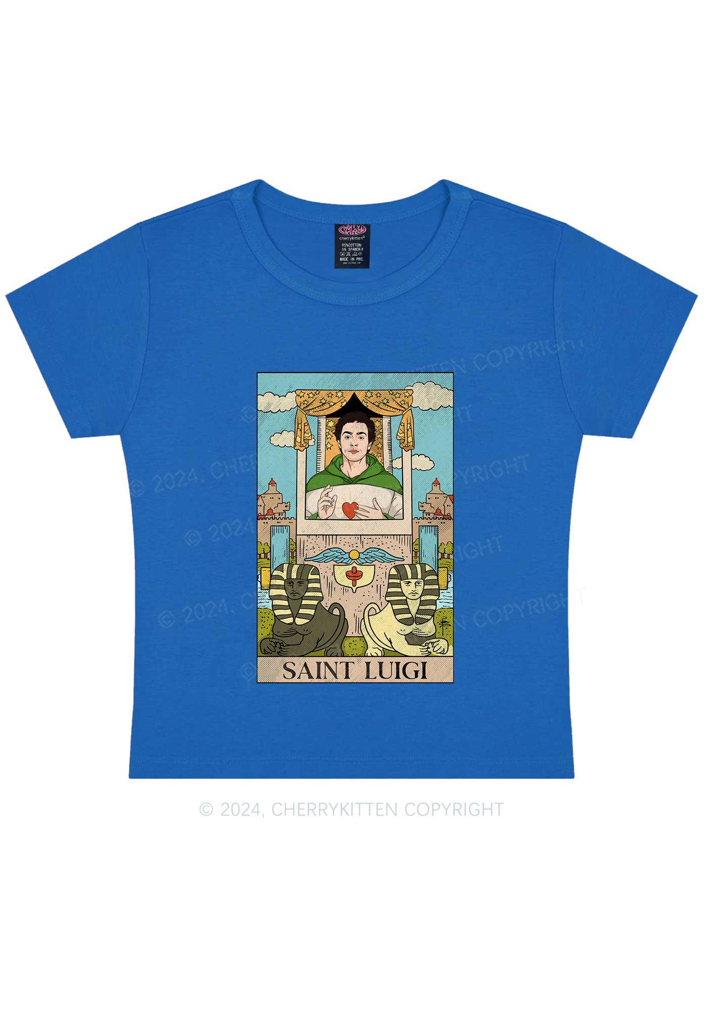 Saint Luigi Y2K Baby Tee Cherrykitten