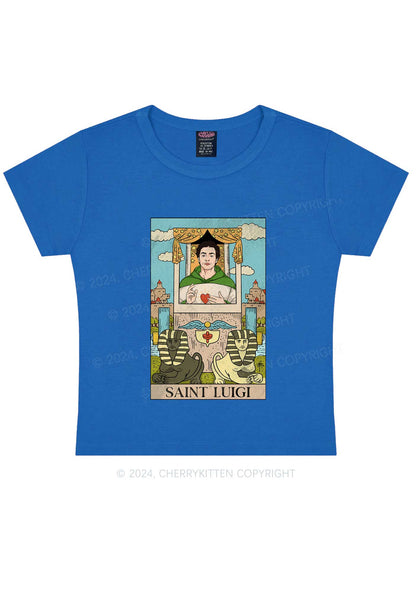 Saint Luigi Y2K Baby Tee Cherrykitten