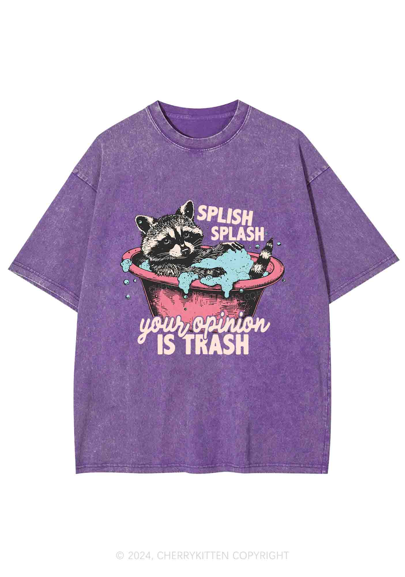 Raccoons Trash Opinion Y2K Washed Tee Cherrykitten