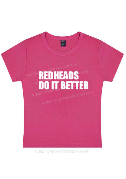 Redheads Do It Better Y2K Baby Tee Cherrykitten