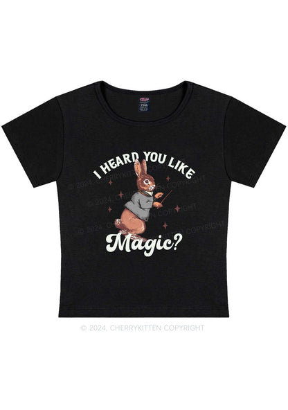 Curvy I Heard You Like Magic Y2K Baby Tee Cherrykitten