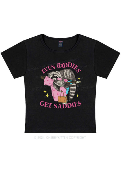 Baddies Get Saddies Y2K Baby Tee Cherrykitten