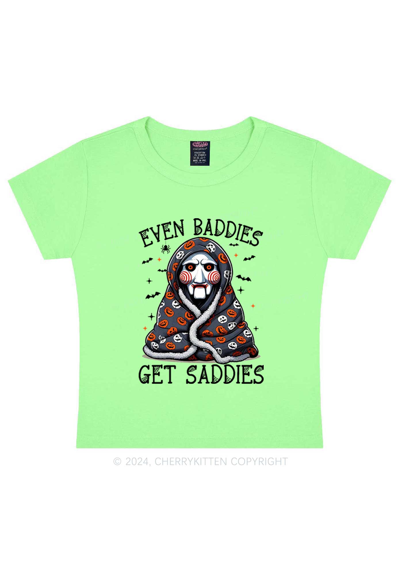 Halloween Get Saddies Y2K Baby Tee Cherrykitten