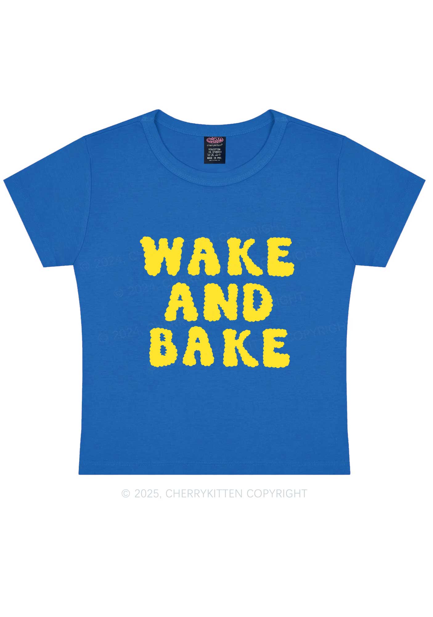 Wake And Bake Y2K Baby Tee Cherrykitten