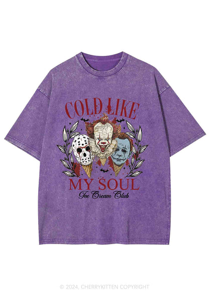 Halloween Cold Like My Soul Y2K Washed Tee Cherrykitten