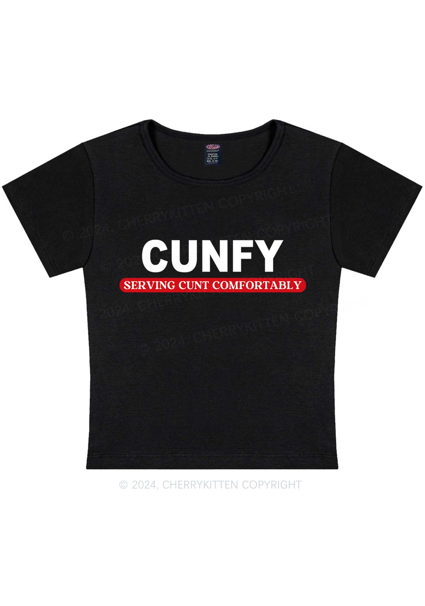 Cunfy Y2K Baby Tee Cherrykitten