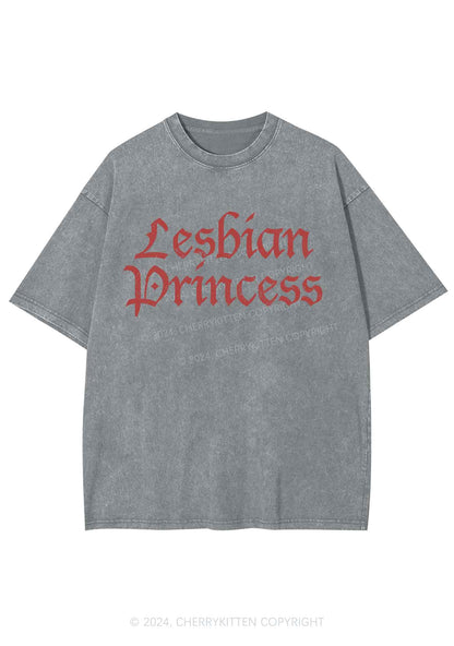 Lesbian Princess Y2K Washed Tee Cherrykitten