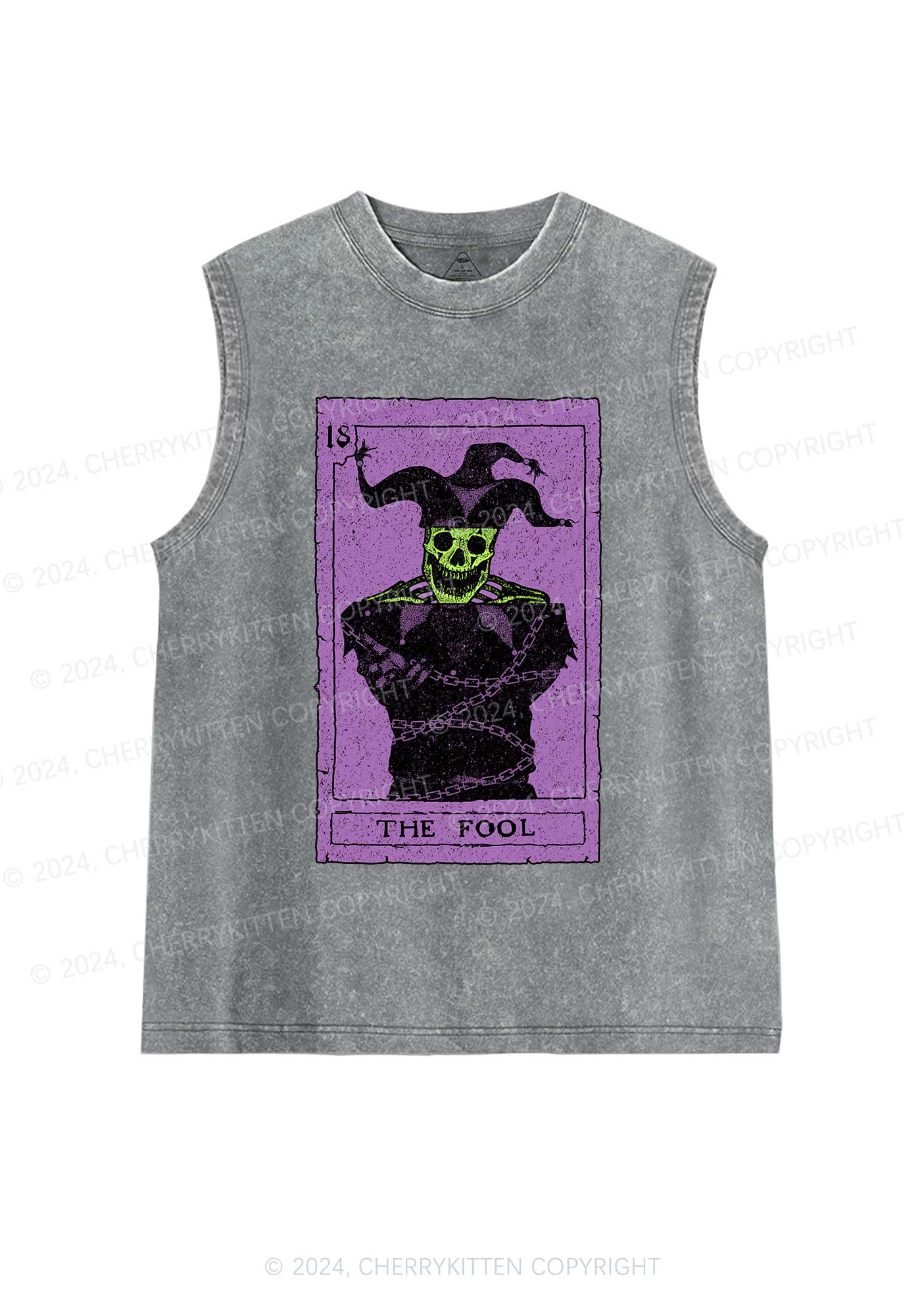 Halloween The Fool Y2K Washed Tank Cherrykitten