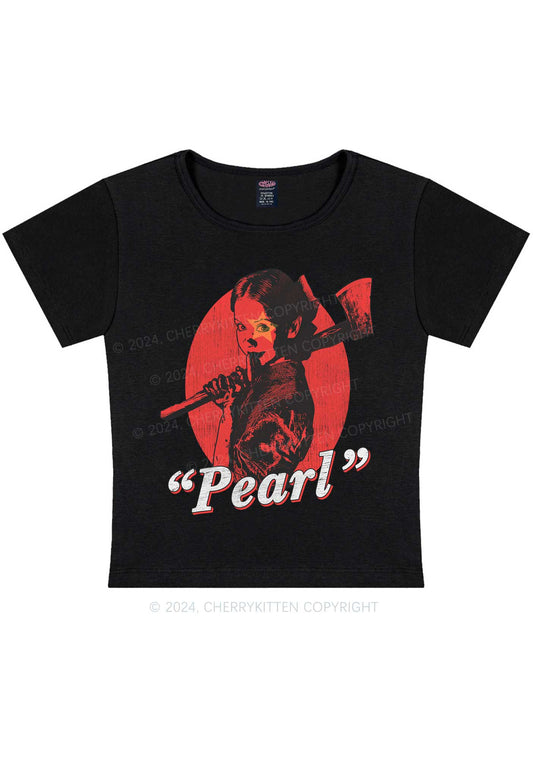 Halloween Pearl Y2K Baby Tee Cherrykitten