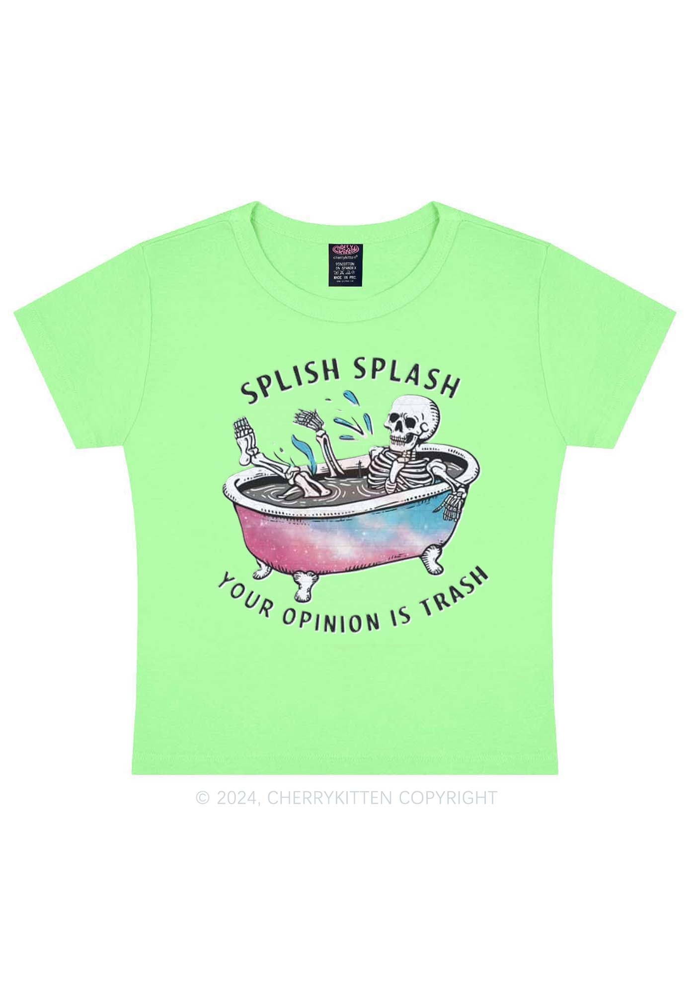 Halloween Splish Splash Y2K Baby Tee Cherrykitten