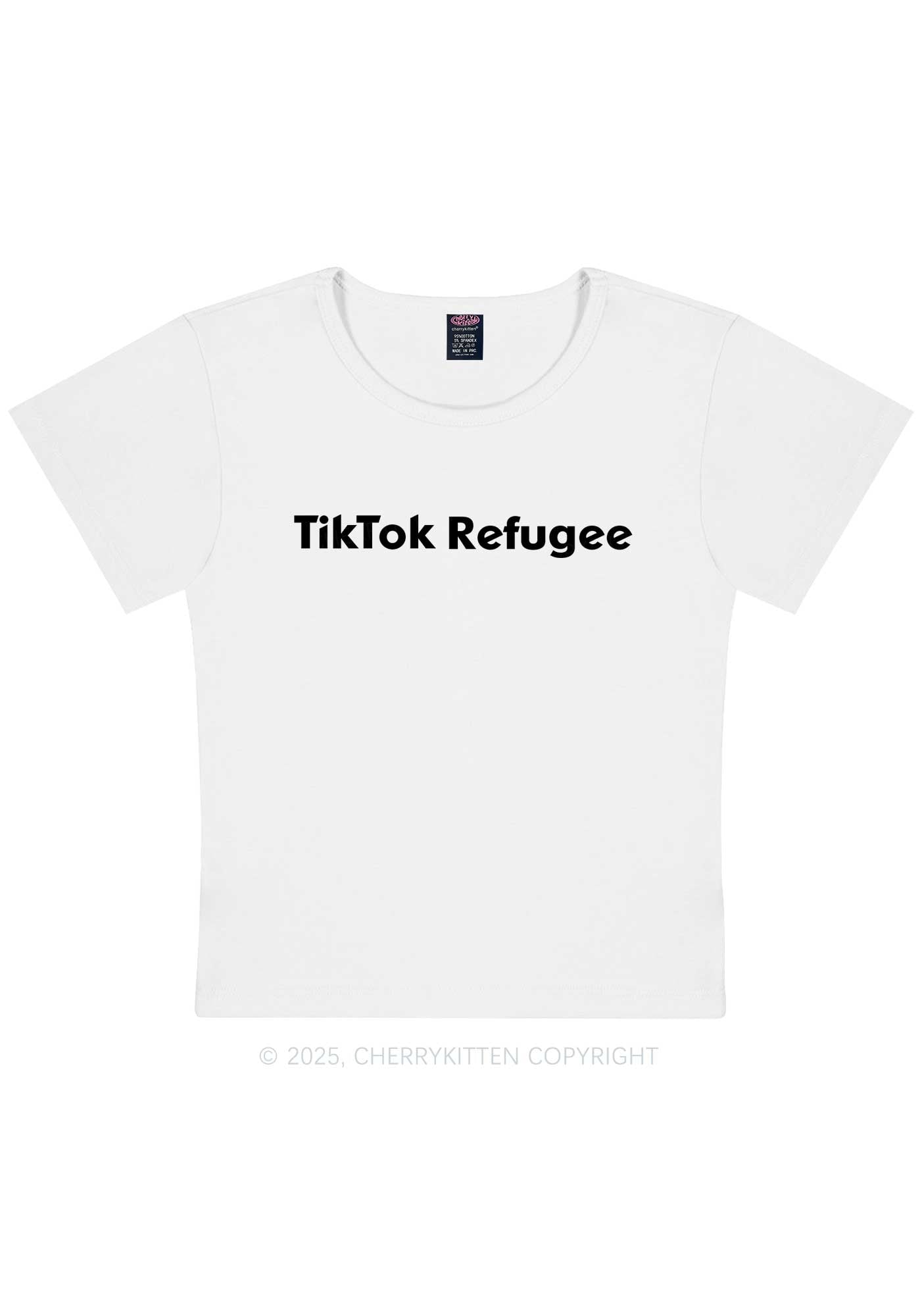 TT Refugee Y2K Baby Tee Cherrykitten