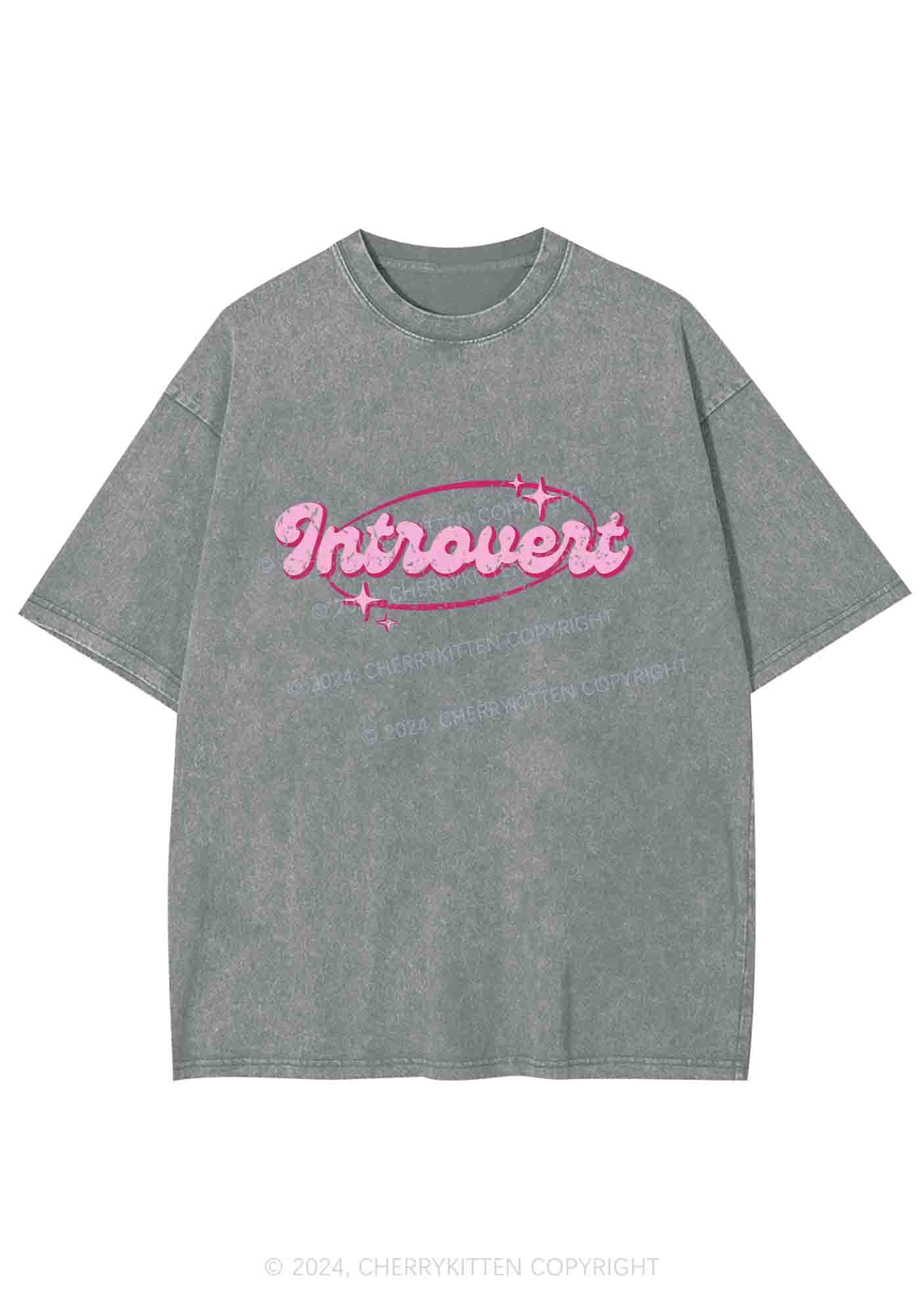 Introvert Universe Y2K Washed Tee Cherrykitten