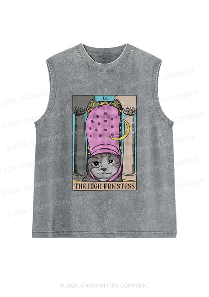 The High Priestess Y2K Washed Tank Cherrykitten