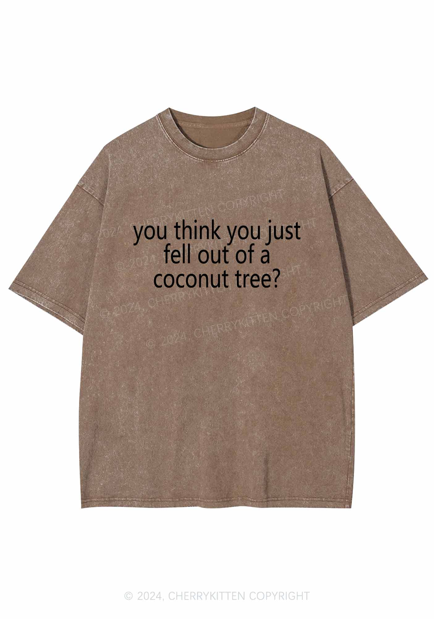 Coconut Tree Y2K Washed Tee Cherrykitten