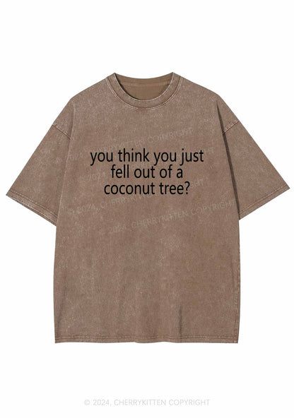 Coconut Tree Y2K Washed Tee Cherrykitten