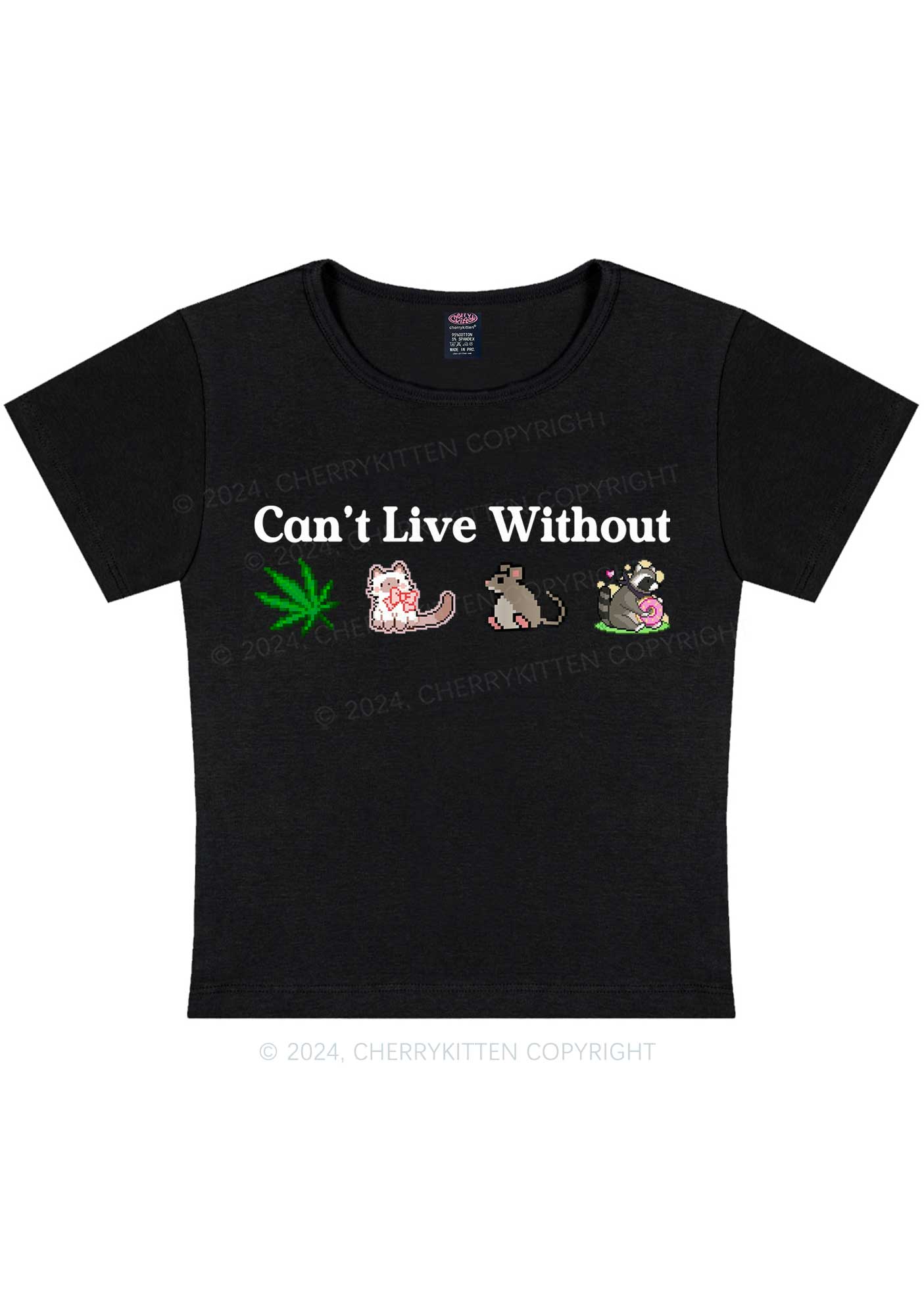 Can't Live Without Y2K Baby Tee Cherrykitten