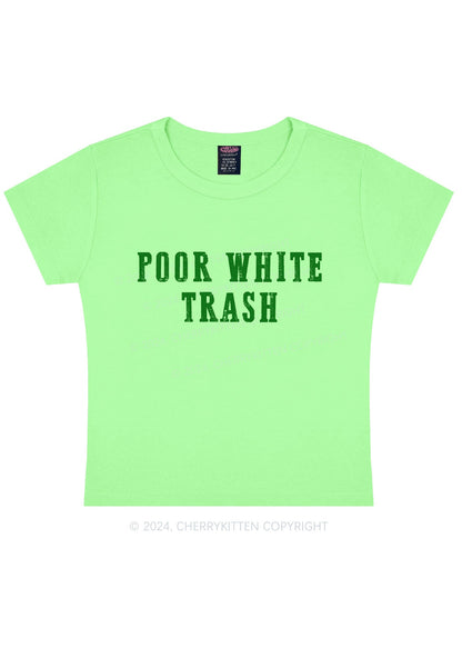 Poor White Trash Y2K Baby Tee Cherrykitten