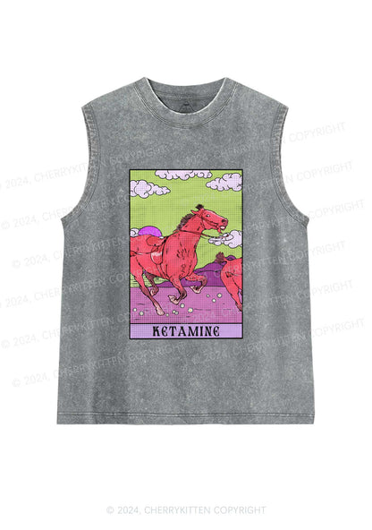 Red Horse Y2K Washed Tank Cherrykitten