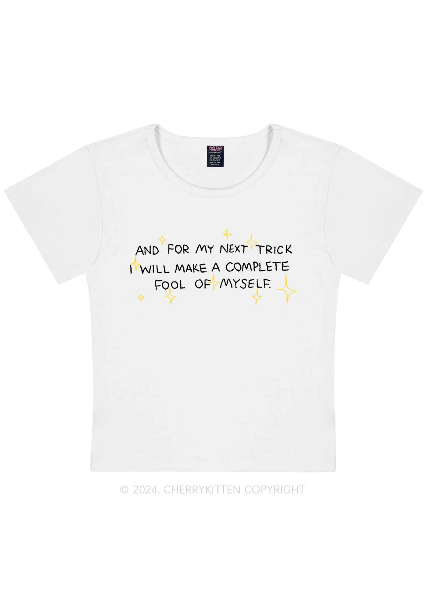 Curvy Complete Fool Of Myself Y2K Baby Tee Cherrykitten