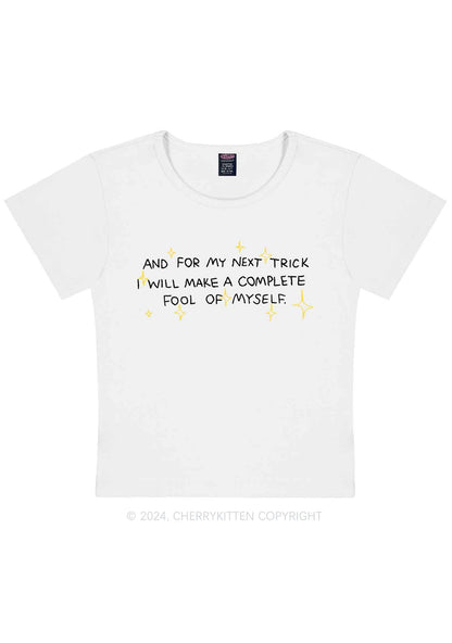 Curvy Complete Fool Of Myself Y2K Baby Tee Cherrykitten