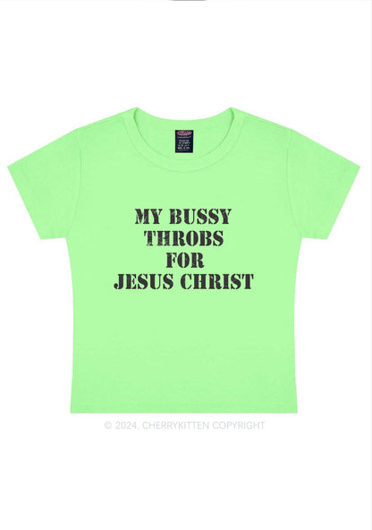 Throb For Jesus Y2K Baby Tee Cherrykitten