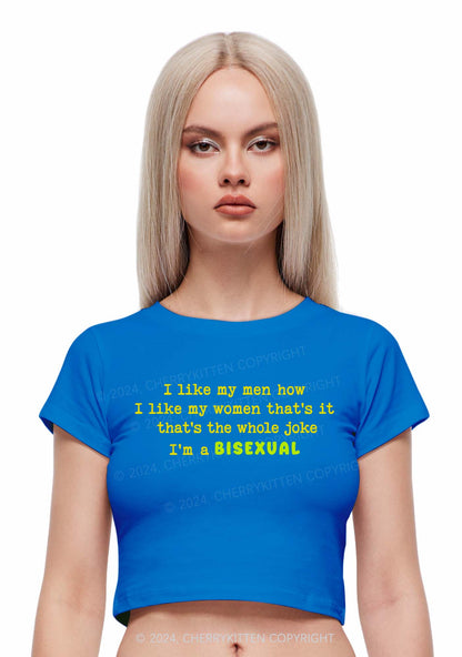 I'm A Bisexual Y2K Baby Tee Cherrykitten