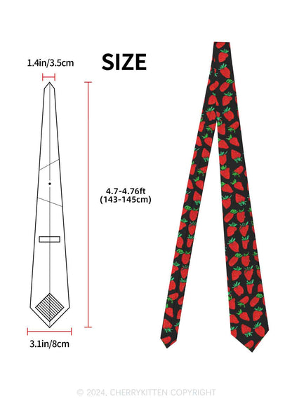 Strawberry Y2K Necktie Cherrykitten