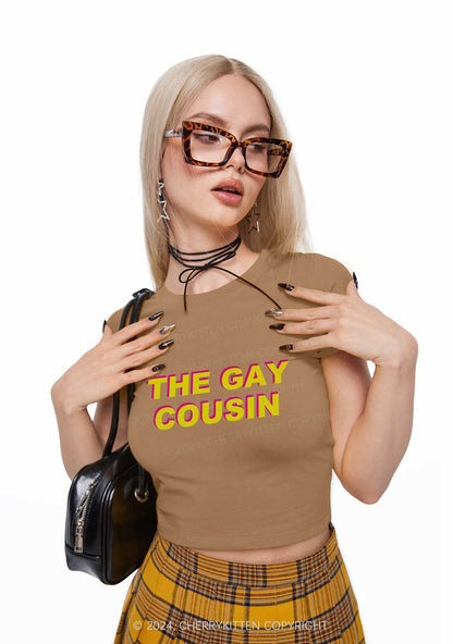 The Gay Cousin Y2K Baby Tee Cherrykitten