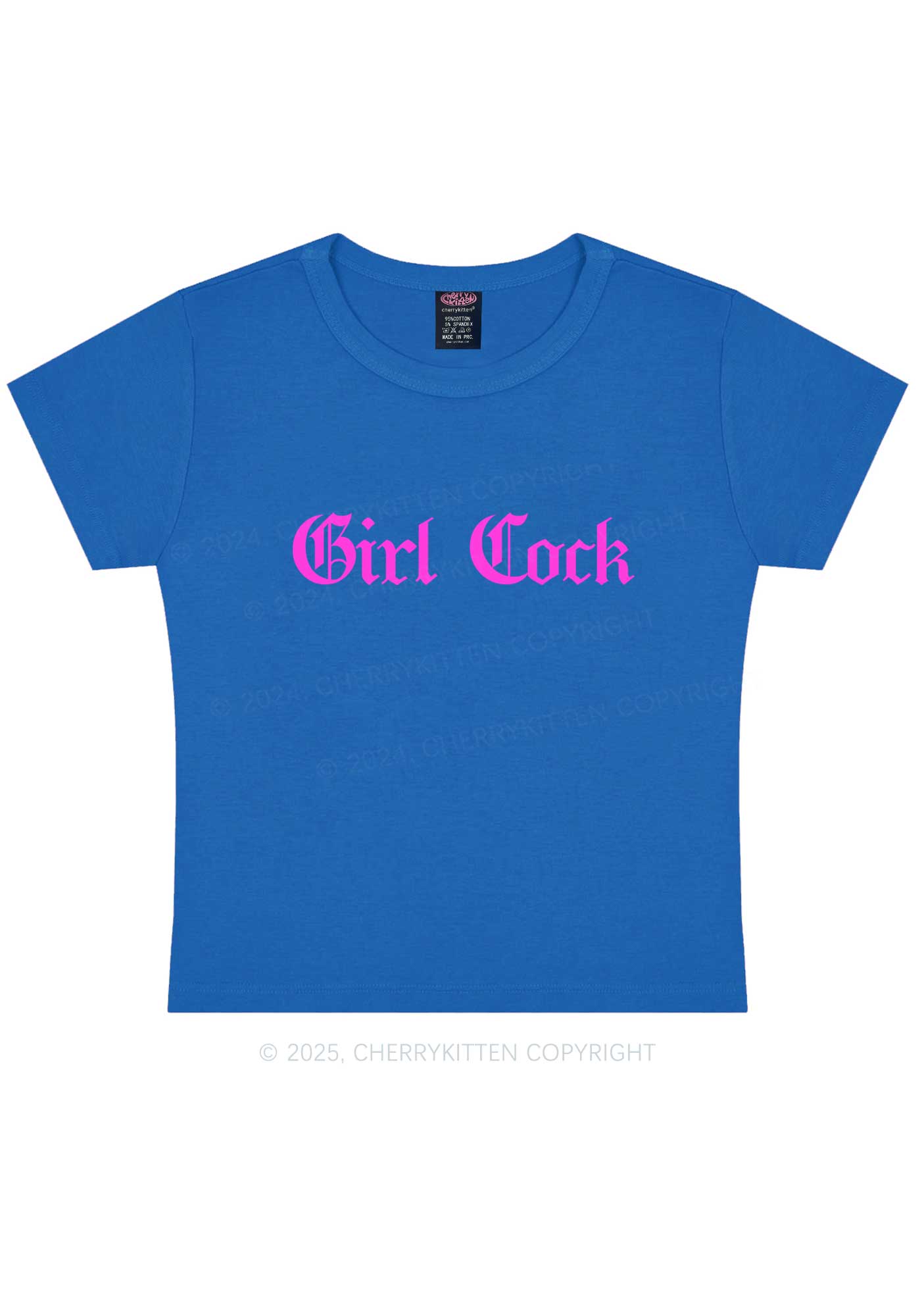 Girl Cock Y2K Baby Tee Cherrykitten