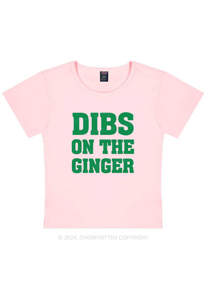 Dibs On The Ginger St Patricks Y2K Baby Tee Cherrykitten