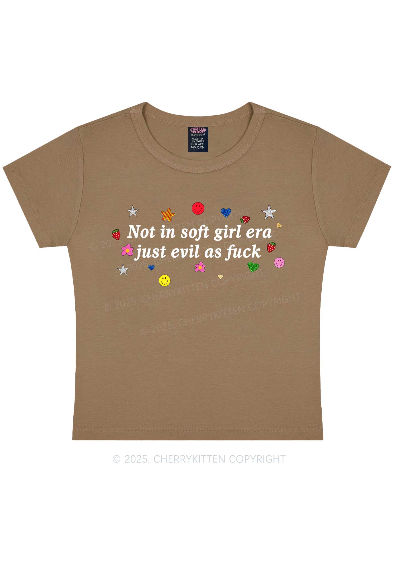 Not In Soft Girl Era Y2K Baby Tee Cherrykitten