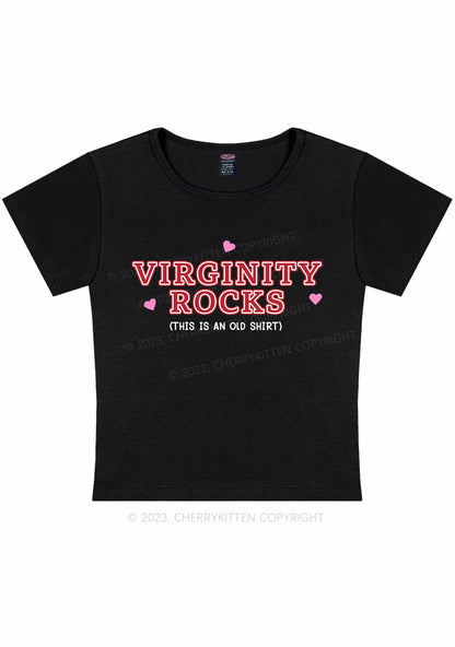 Curvy Virginity Rocks Y2K Baby Tee Cherrykitten