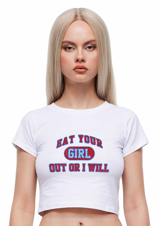 Eat Your Girl Y2K Baby Tee Cherrykitten