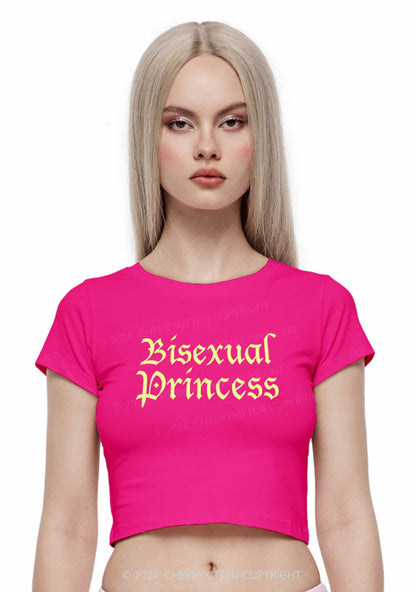 Bisexual Princess Y2K Baby Tee Cherrykitten