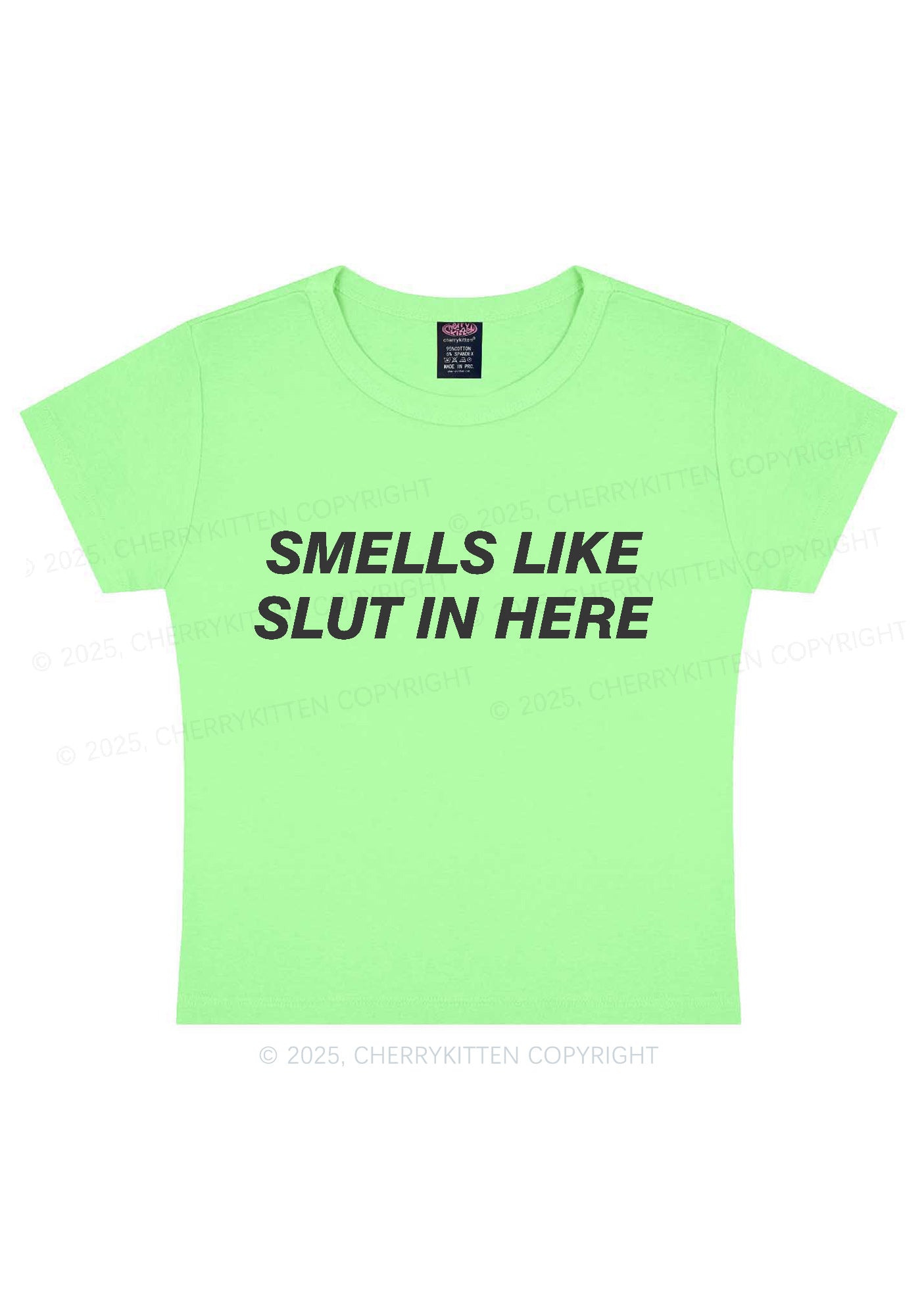 Smells Like Slxt Y2K Baby Tee Cherrykitten